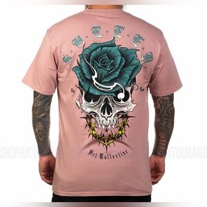 Sullen Men’s Reno Tattoo Premium Short Sleeve Shirt Color Rose Grunge Rock Edgy